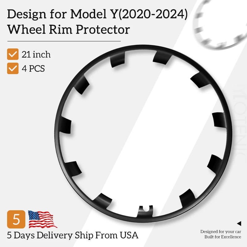 

21 Inch Wheel Hub Protection For Tesla Model Y 2020-2024 Performance Rim Patch Protectors ABS Wheel Covers hubcaps