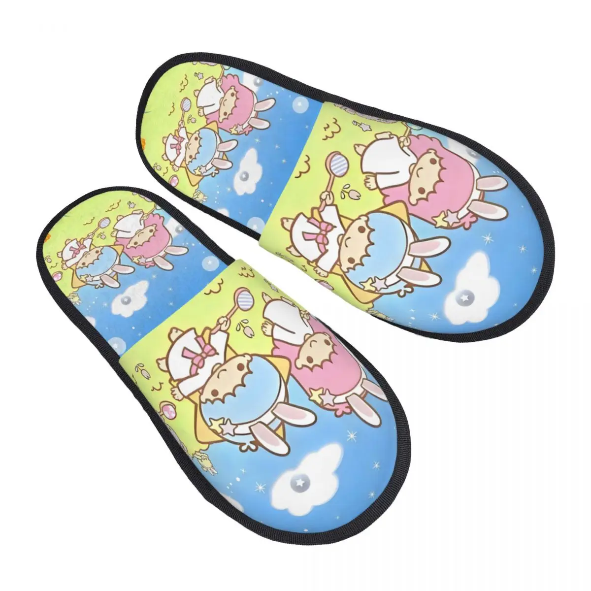 

Пользовательские Sanrio Little Twin Stars аниме гостевые тапочки для женщин в отеле Lala Kawaii мультфильм Кики домашние тапочки