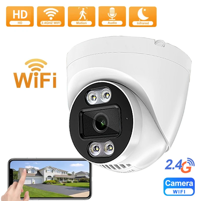 

3MP IP Camera Wireless WiFi Connection Color Night Vision Smart Human Detection Two-Way Audio Home Surveillance Security Camera