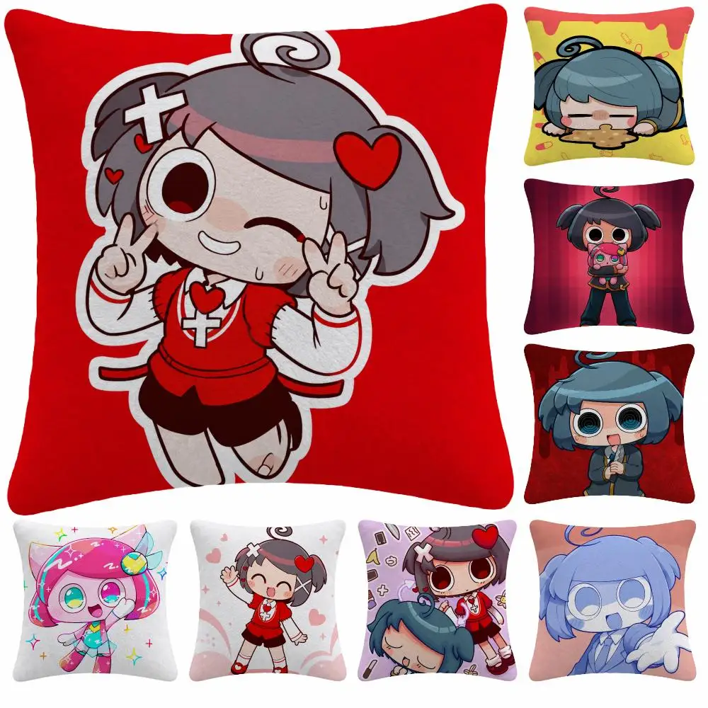 Meme Artist Y-Yoyo Kun Pepoyo Cushion Cover Soft Plush Decorative Sofa Bedroom Living Room Car Dorm Home Decor Gift