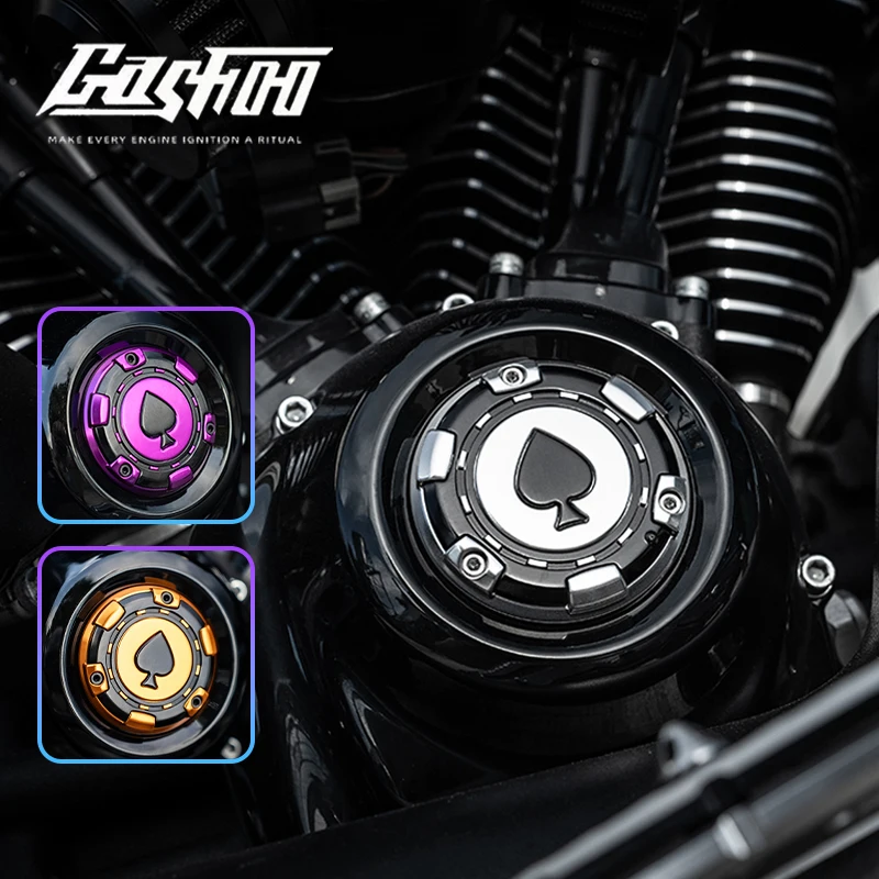 Spades Timer Cam Cover (Right) Aluminum Alloy Motorcycle Part For M8 Softail Touring (except VVT) Silver/Gold/Purple