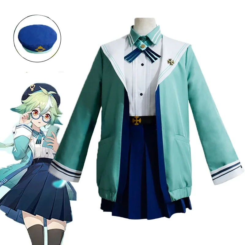 

Game Genshin Impact Sucrose Cosplay Costume Halloween Party Women Outfits Wig