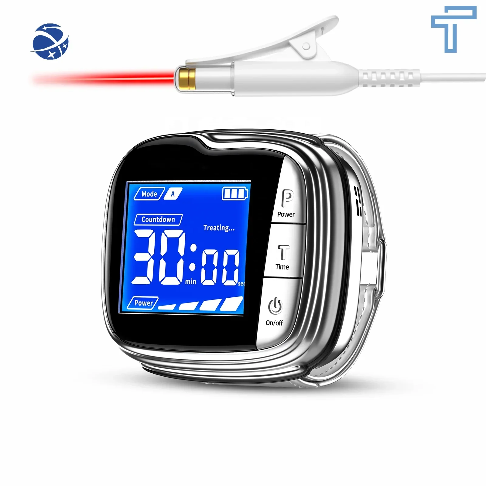 

TCM Acupuncture Naturally Lower Blood Pressure Medical Device Reduce Blood Sugar 650nm Laser Therapy Watch