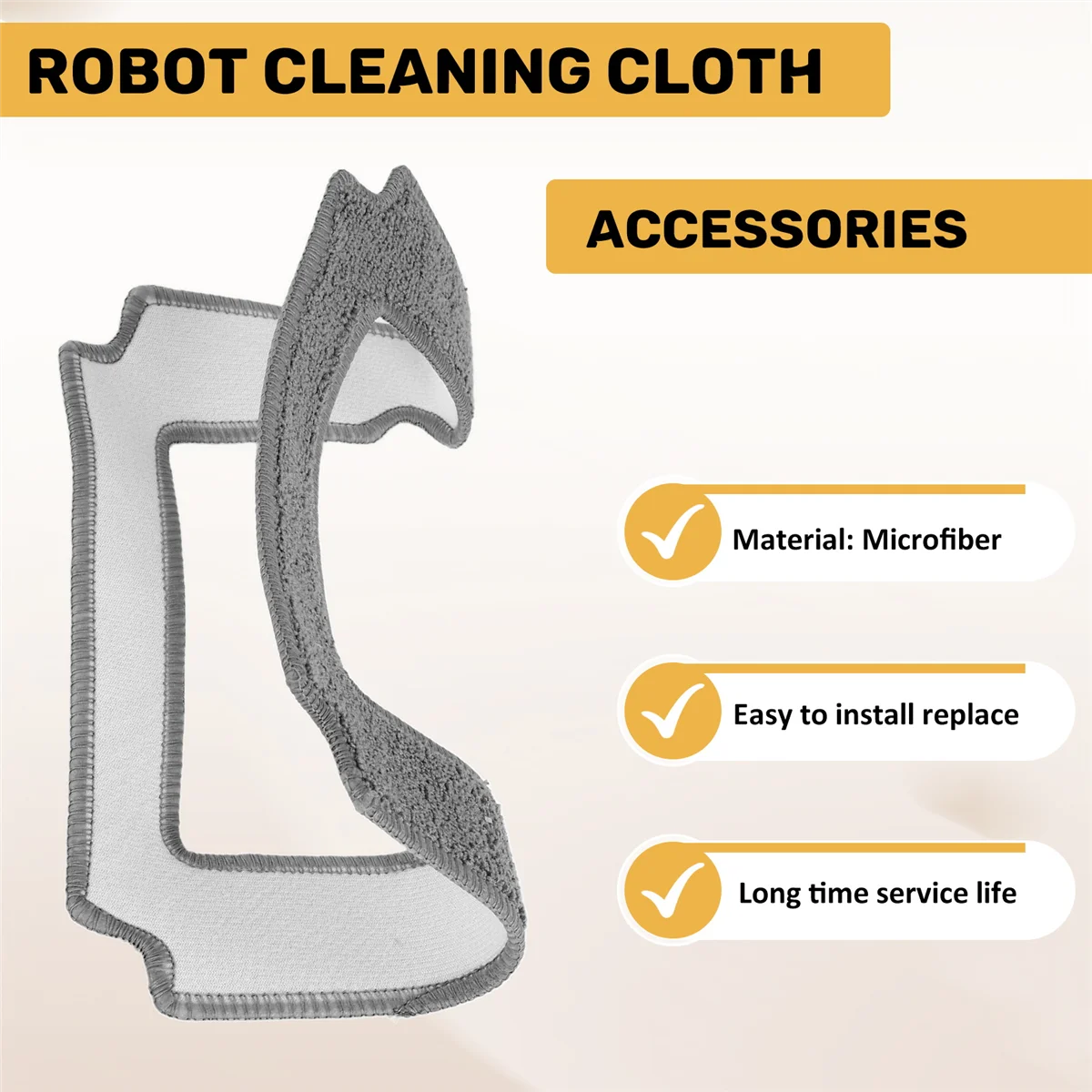 ABVS 6PCS Window Cleaning Robot Mop Cloth Cleaning Rag Towel Dust Cloth Cleaning Cloth for LIECTROUX YW509