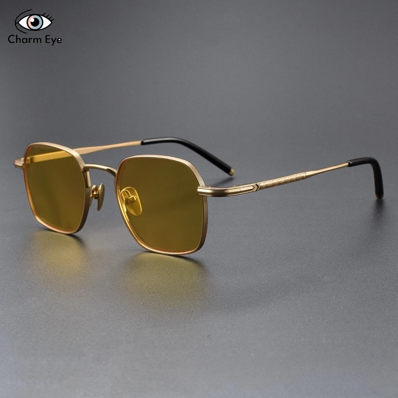 2025 جديد الرجال النساء موضة نظارات شمسية خفيفة للغاية شخصية مضلع في الهواء الطلق ظلة الاستقطاب التيتانيوم النقي نظارات شمسية #5