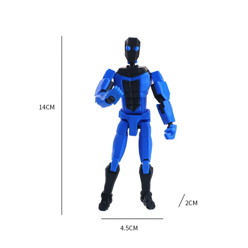 3D-geprinte onoverwinnelijke jongen Onoverwinnelijke Mark Multi-gewrichtsverplaatsbare beweegbare model Lichtblauwe streepstijl Dummy13 T13-collectie