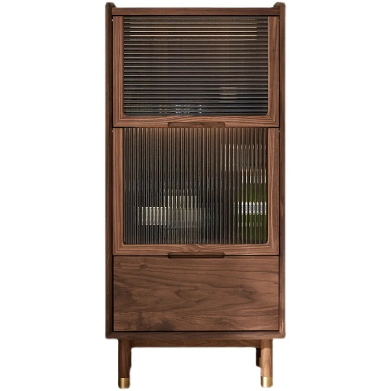 

Скандинавский черный орех, сундук из цельного дерева, светильник для гостиной, роскошный боковой шкаф, простое хранилище