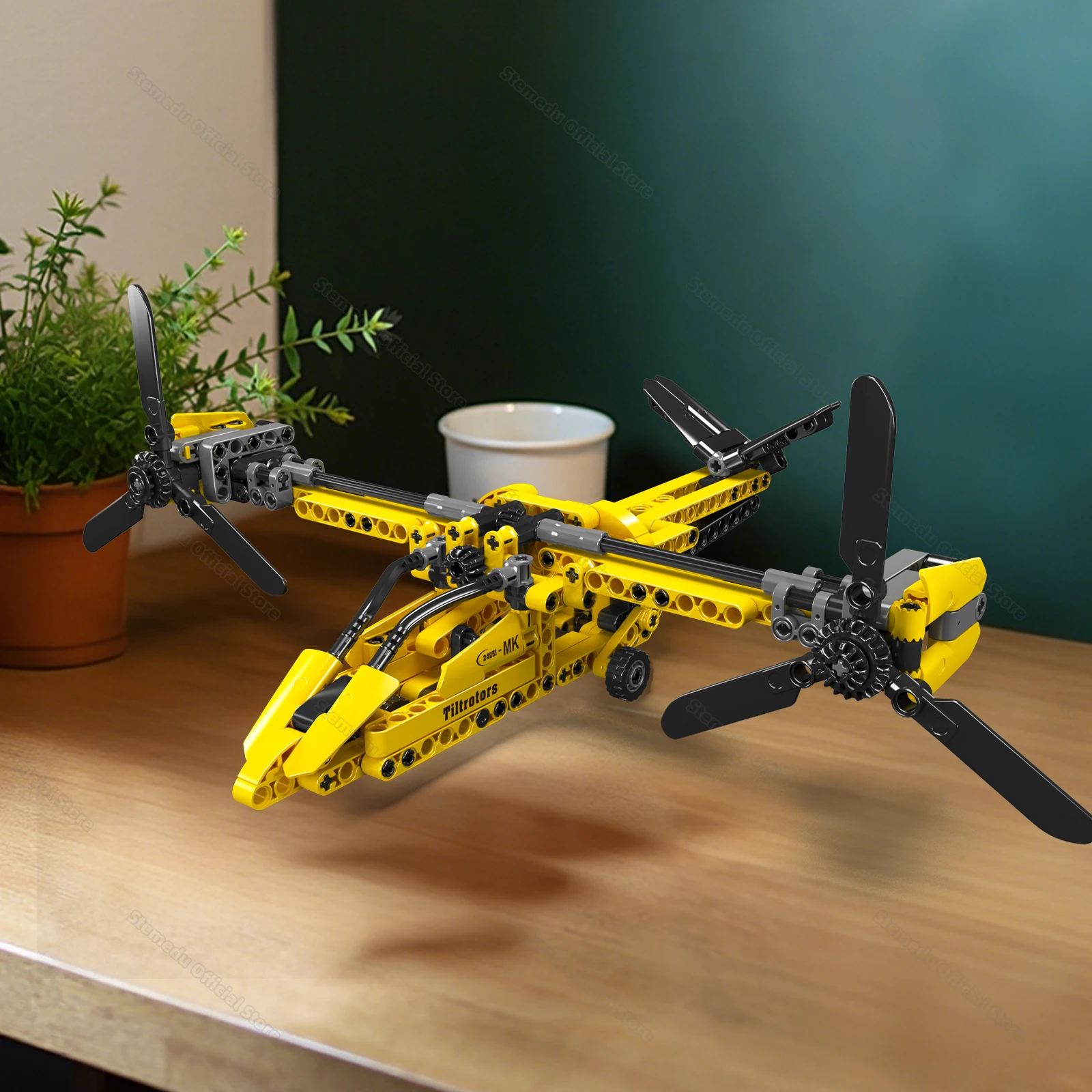 قالب الملك 279 قطعة طائرة مائل صغيرة اللبنات الجذعية لغز لعبة سطح المكتب نموذج هدية