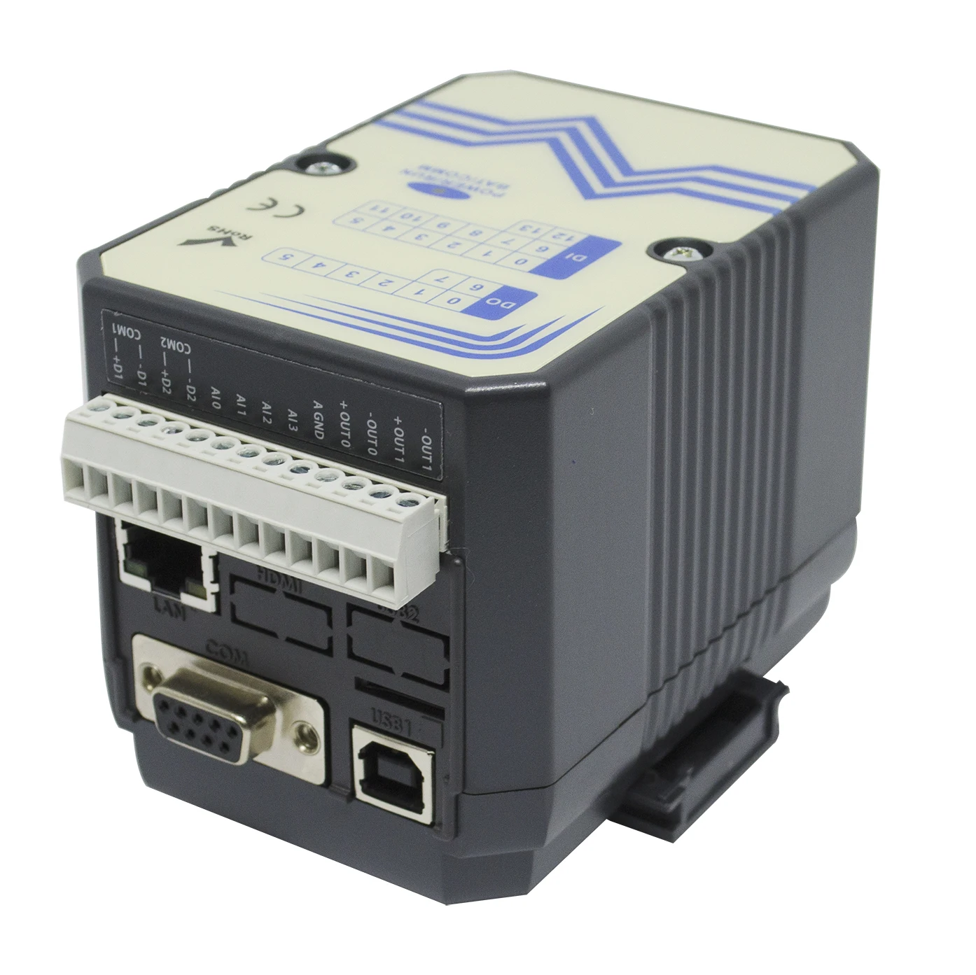Industrial Plc Programming Controller Ethernet PLC Controller MODBUS TCP-IP/RTU 14DI 8DO 4AI 2AO with SD Memory Card(A-5389)