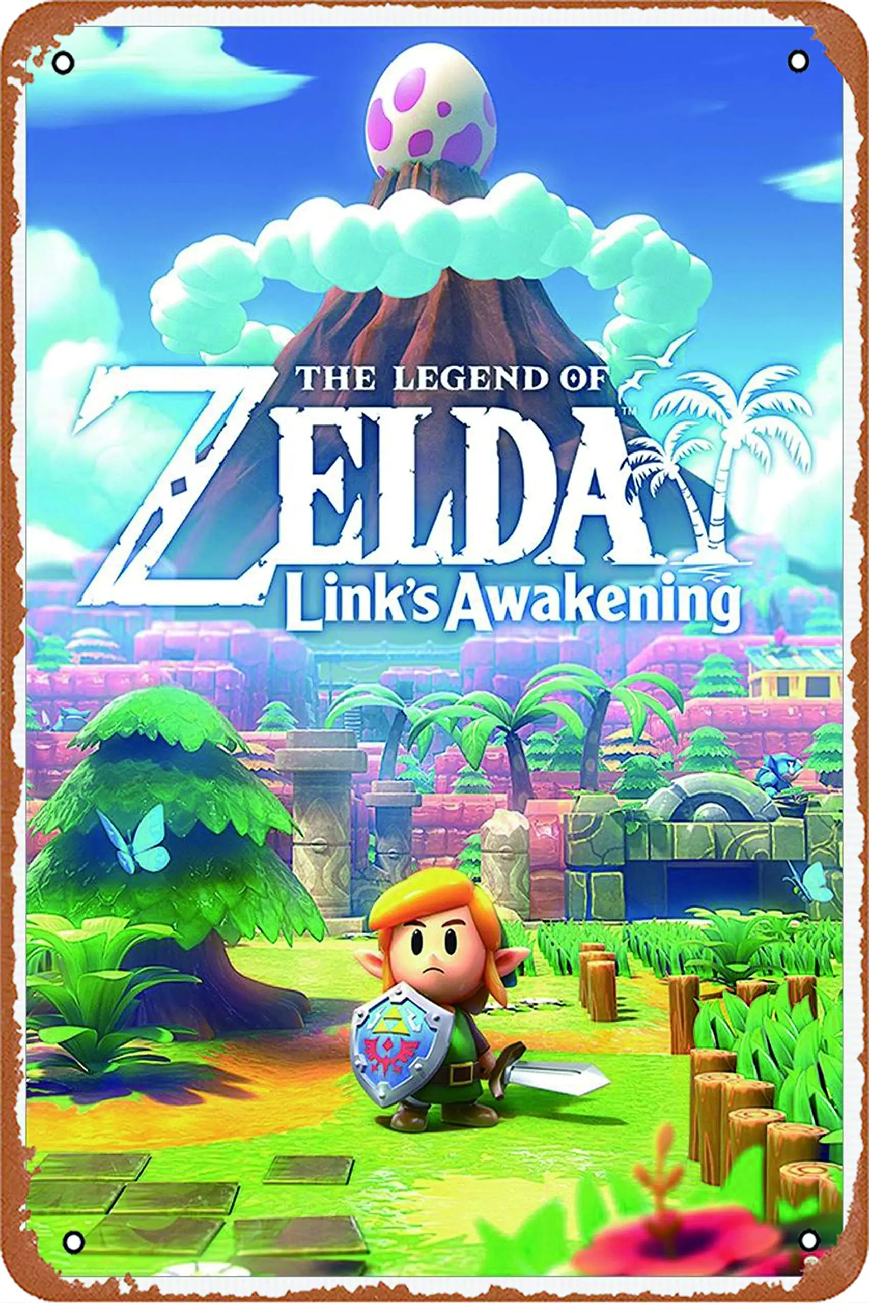 Links Awakening The Legend Of Gaming The Legend Of Home Decor Tin Sign Retro Metal Bar Pub Poster Inches