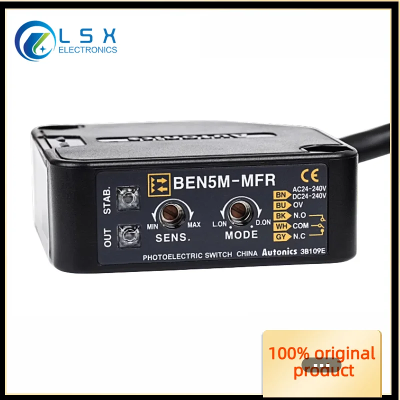 New original Autonics BEN5M-MFR AC/DC reflector type photoelectric switch sensor induction 5-meter output