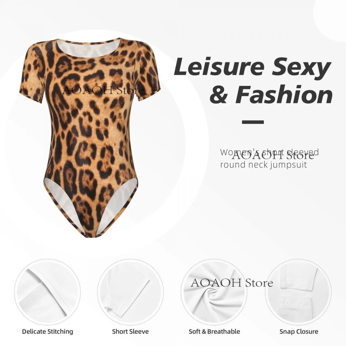 Woman Slim Bottoming Jumpsuit Female Short Animal Skin Jumpsuit Bodysiut Sexy Clothes