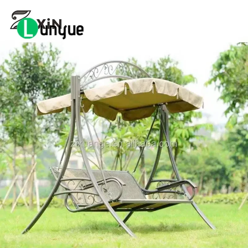 Deluxe Garden Hammock Swing Chair 2-3 Person Patio Rocking Hanging Seat Outdoor Furniture Durable Comfortable Relaxation