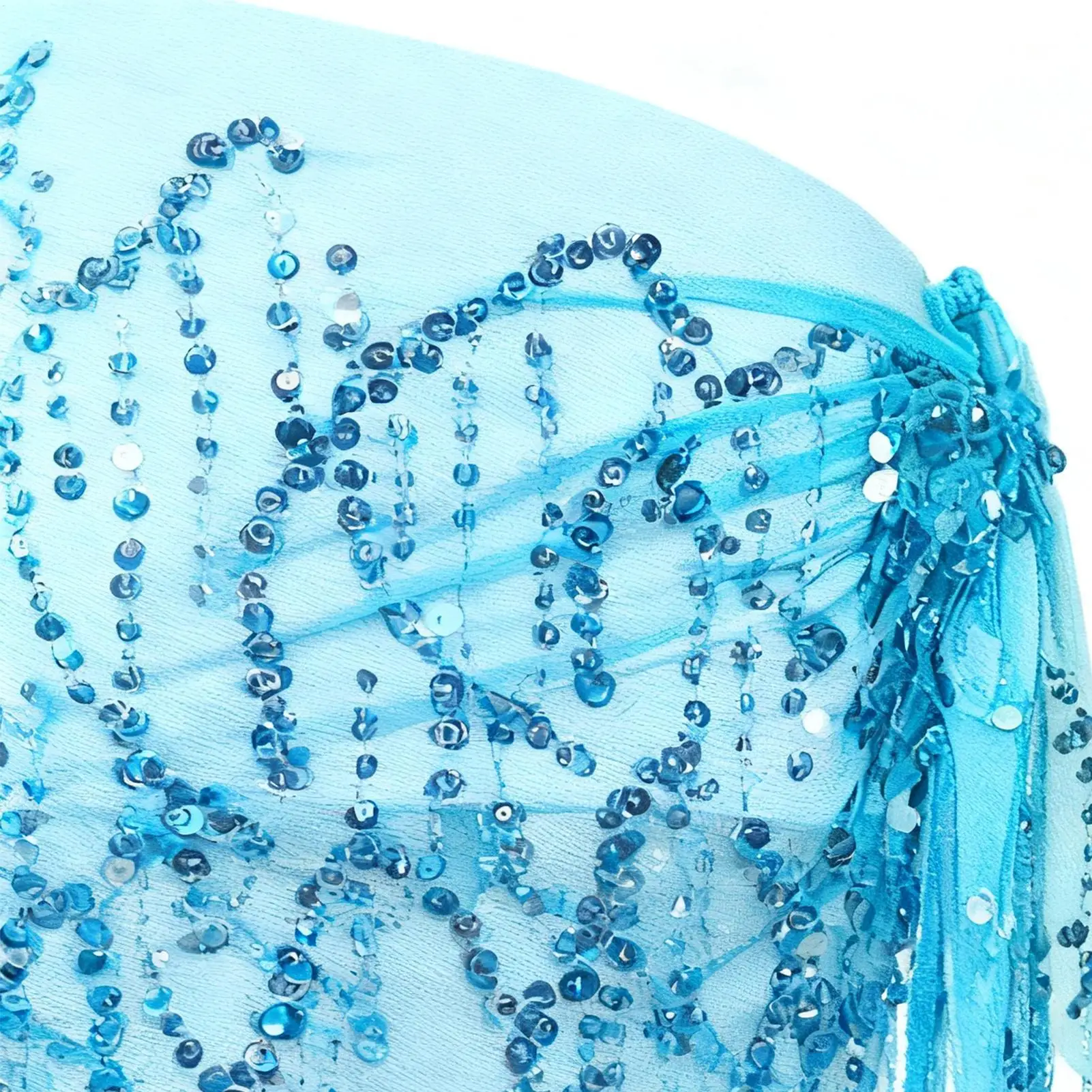 فستان حفلة للكلاب مع ترتر وسلسلة وشاح اهتزاز الورك تنورة رقص شرقي للكلب لأداء حفلات الجرو متوسطة الحجم #4