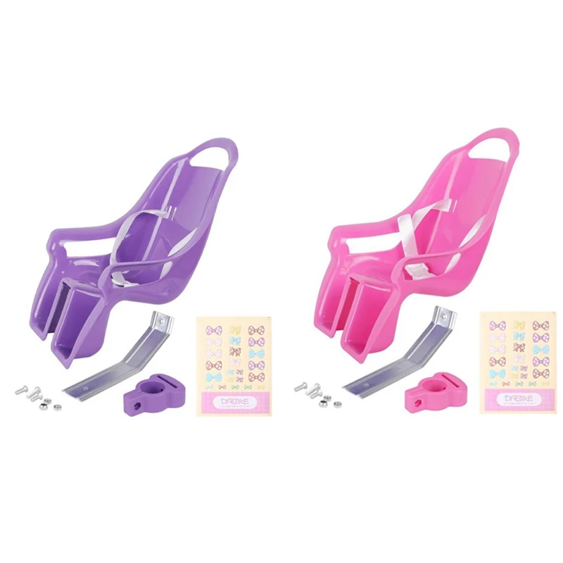 

ABVE-Universal Doll Bike Seat With Stickers DIY Decal Girls Kids Bike Accessories
