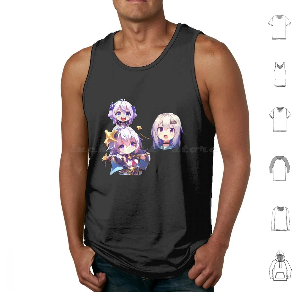 Honkai Star Rail Chibi Kafka 1 Tank Tops Print Cotton Kafka Honkai Star Rail Honkai Kafka Honkai Star Rail Star
