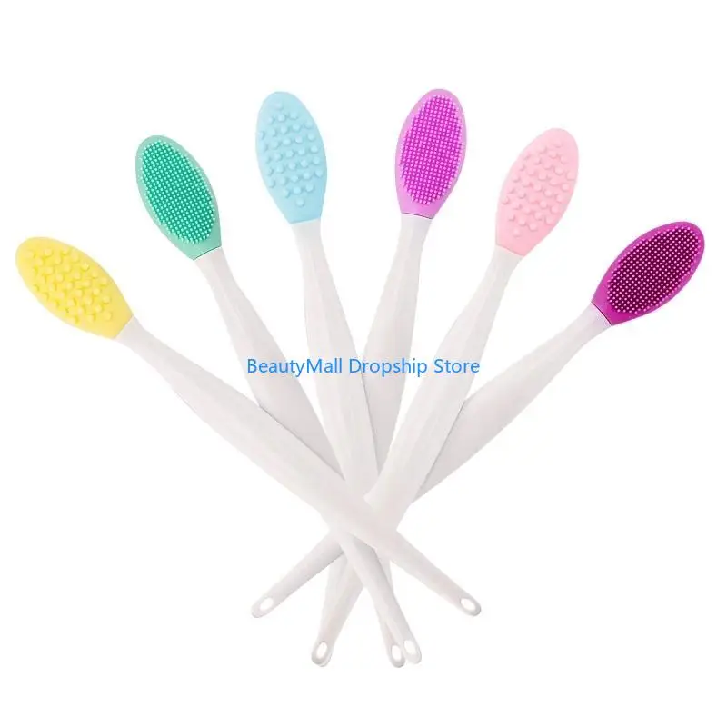 40JD Silicone Exfoliating Lip Brush Double-sided Lip Brush Soft Cleaning Lip Brush Beauty Tool