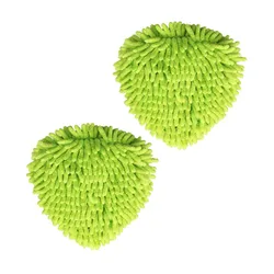 2 Chenille Heads Compatible With Vileda and O-Cedar Spin Mop, Microfiber Easy Cleaning Mop Head Replacement for Spin Mop Refill