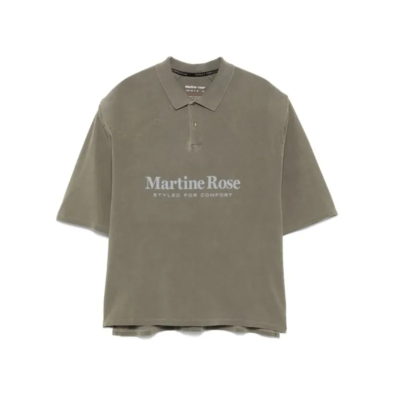 

25ss Martine Rose Letter-printed Loose Short-sleeved T-shirt Men Women Casual Fashion Polo Shirts