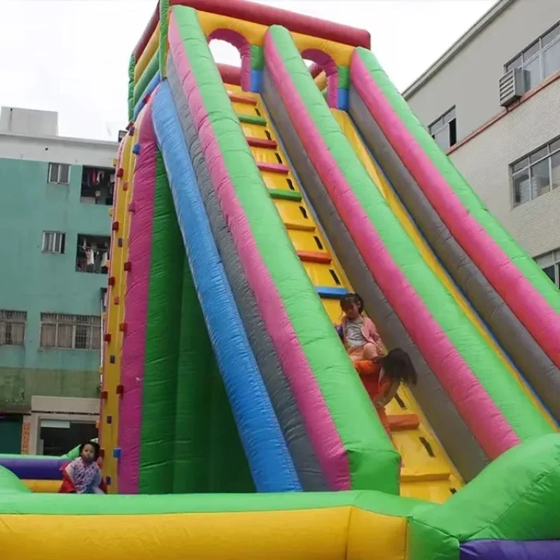 Hot Selling Inflatable Climbing Wall With Slide For Kids And Adults,rock Climbing Wall Inflatable