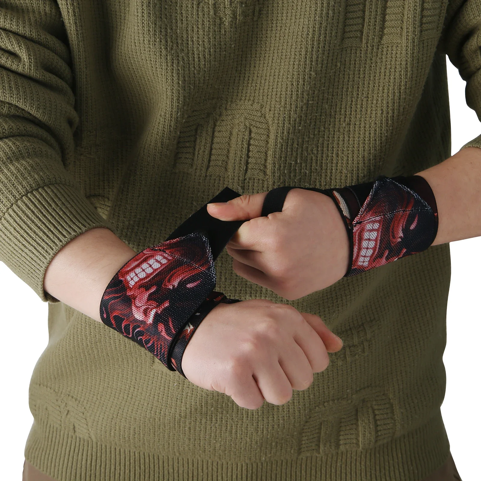 

Anime Heavy Duty Lifting Wrist Wraps, Weightlifting Gym Gloves, Fitness Accessories Hand Protector For Strength Workout