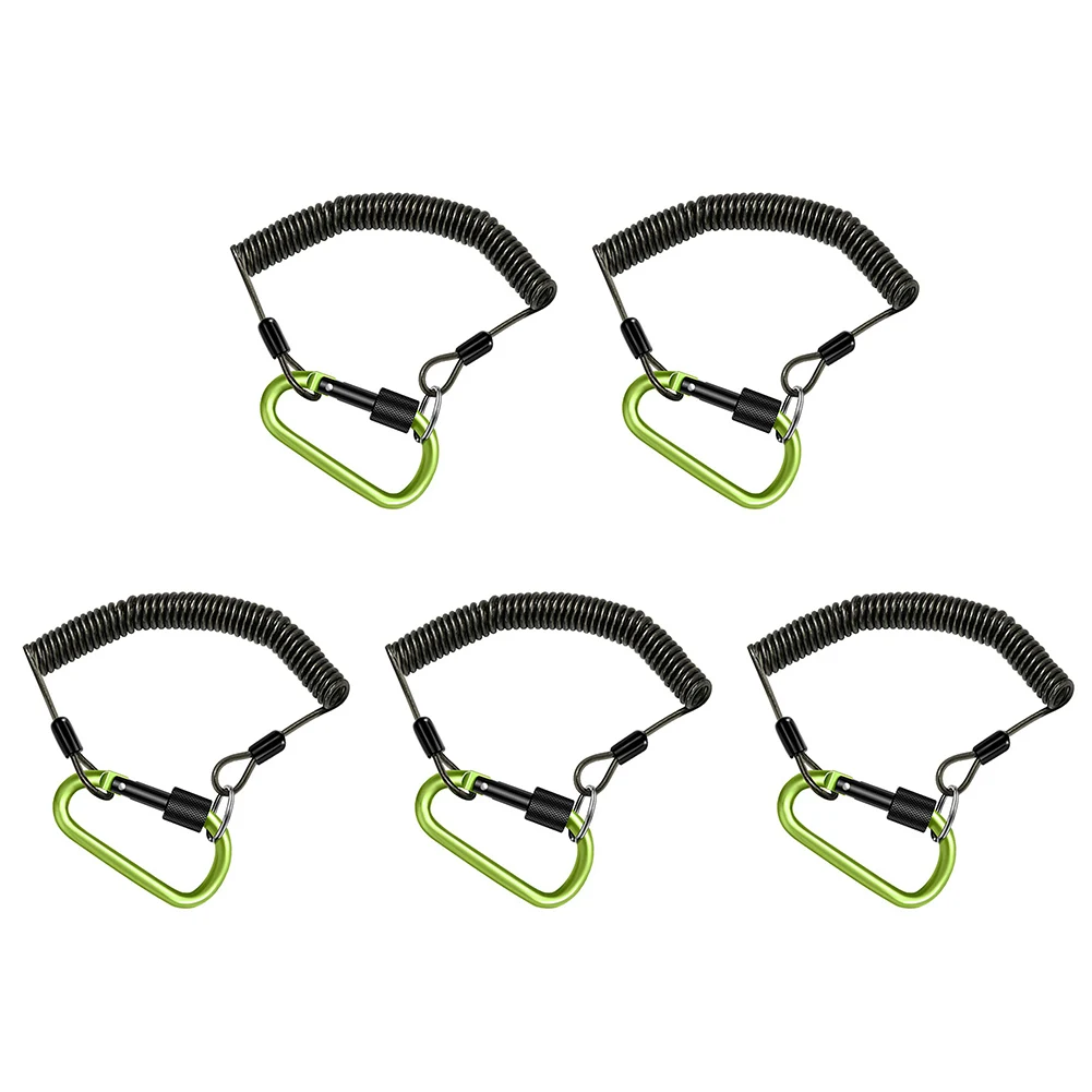 5 قطعة الصيد الحبل القوارب الحبال قابل للسحب البلاستيك دوامة حبل حبل خط السلامة مكافحة خسر دوامة الربيع إغراء كماشة حبل #2