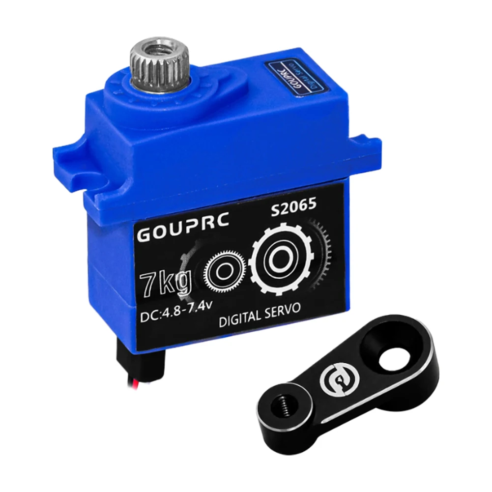 Micro Servo numérique RC étanche de 7KG, avec bras, engrenage métallique, pour voiture sur chenilles TRX4 TRX6 SCX10 III 1/10 RC