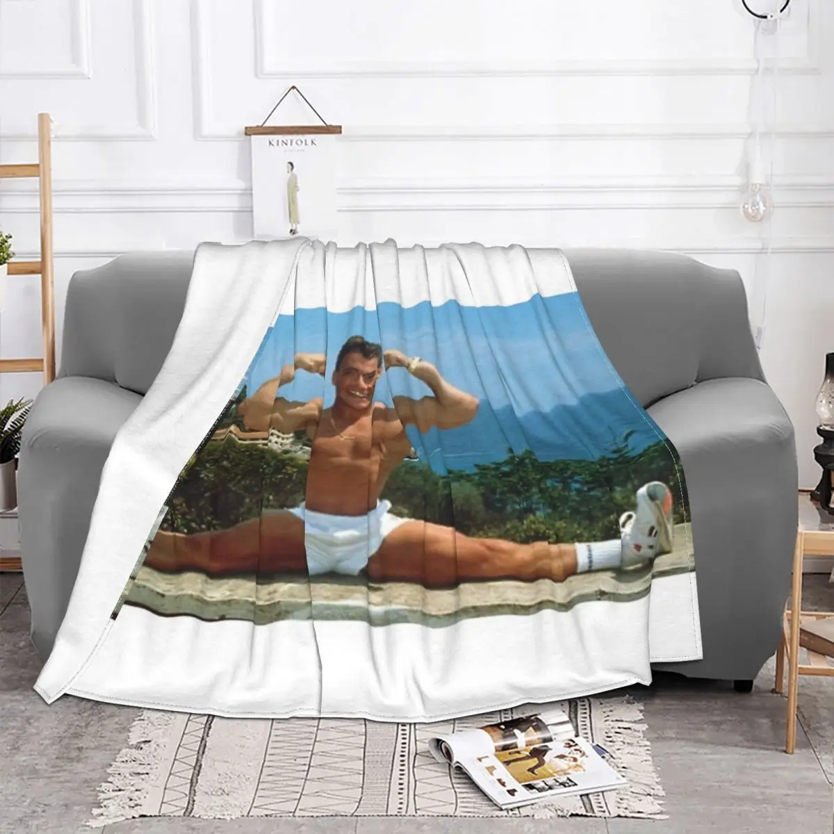 Jean Claude Van Damme Splits Anime Blanket Quilt For Bed Blankets And Throws Throw Blanket