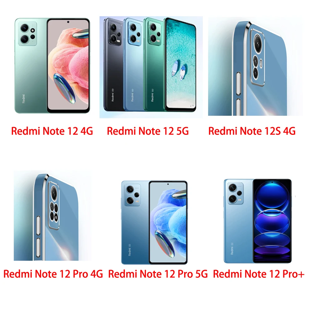 Glitter Electroplate Case For Xiaomi Poco X5 X3 Redmi Note 12 Pro 5G 11 10 11S 10S 12C 10C A1 Plus Camera Protection Soft Cover