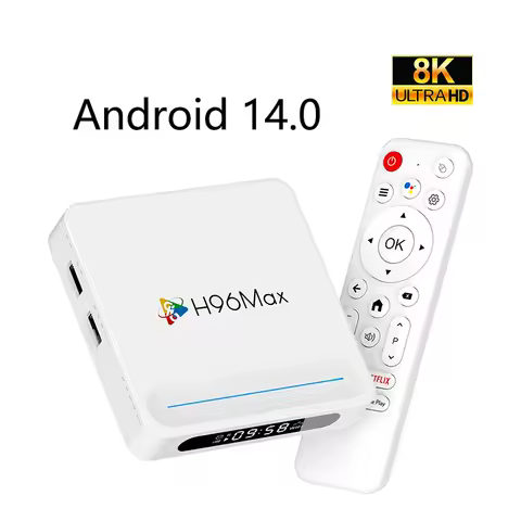 Android 14 Smart TV Box H96 MAX H618 Plus Wifi6 BT Remote Control Allwinner H618 8K Voice Assistant Media Player Set Top TV Box