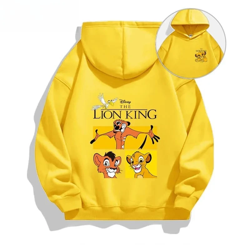 الخريف الأسد الملك سيمبا الكرتون طباعة الأطفال هوديي الاطفال طويلة الأكمام رقيقة البلوز موضة الدافئة الأطفال بلايز هدية