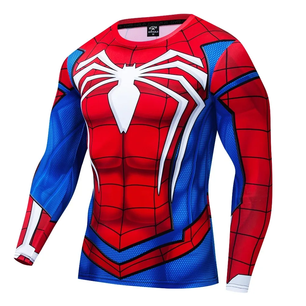 Anime Men Tshirt Fashion 3D Spider Print Casual Compression Fitness Tee Summer Oversized Sport Jersey T Shirt Men Sportswear Top