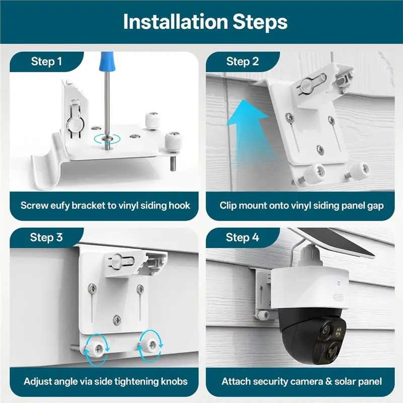 BTLIFE-Rustproof Outdoor Wall Mount Holder For Eufy Solocam S340 E30 E42& 4G LTE Cam S330-2-Pack