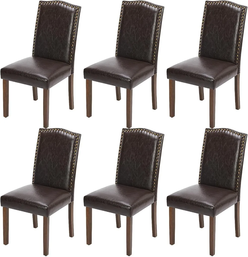 Upholstered Dining Chairs, Upholstered Fabric Dining Room Chair with Nailhead Trim, Accent Dinner Chair for Living Room, Kitchen