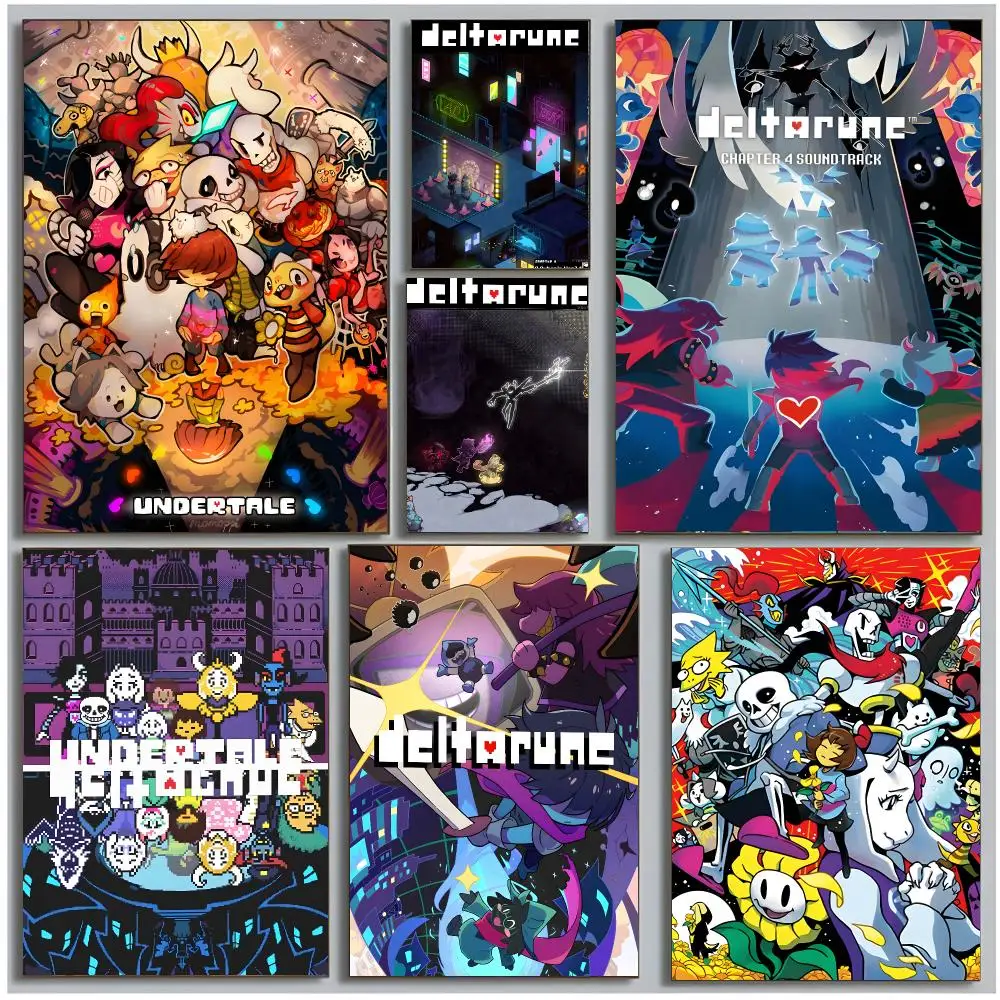 indie rpg game U-Undertale Poster Modern Wall Art Bedroom Living Room Print Unframed