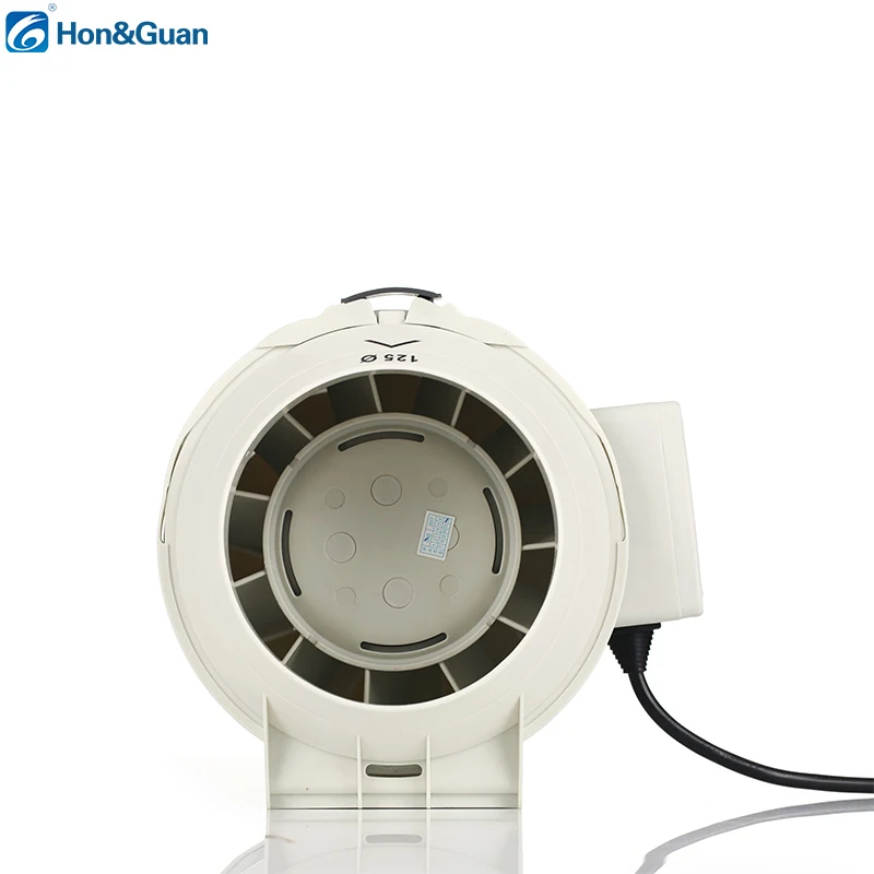 Hot Sale 5 Inch Inline Axial Flow Duct Fan AC Exhaust Ventilation Cooling Fans for Farms Greenhouses Restaurants Bearing Pump