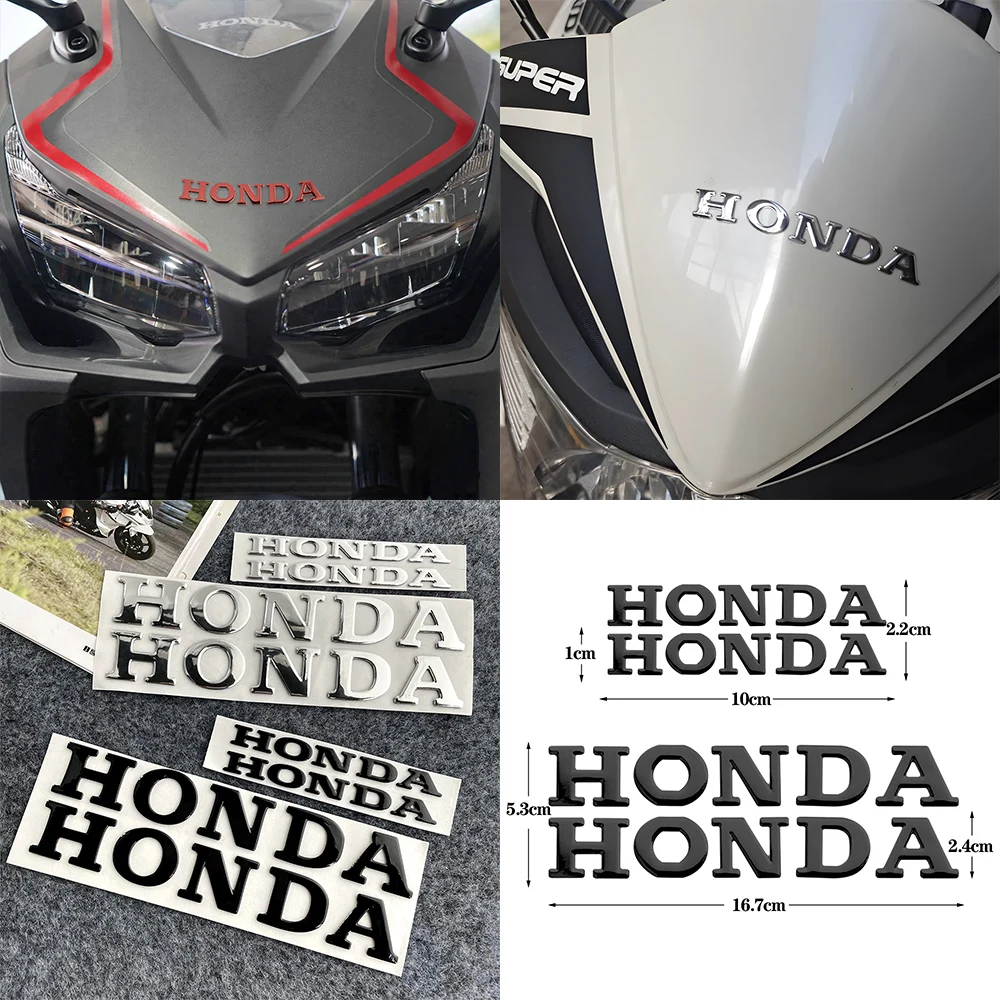 Naklejka 3D Honda Logo z literą na zbiornik motocykla