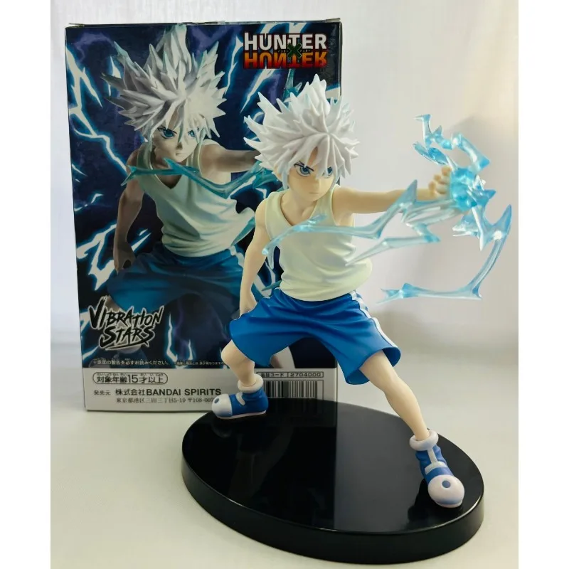 Bandai in Stock Original BANPRESTO HUNTER×HUNTER Anime VIBRATION STARS -KILLUA-II Action Figures Toys Collectible Model Gifts