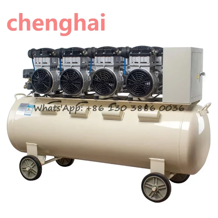 2200W Industrial Home Construction Site Use Copper Wire Motor Mini Air Pump Portable Mobile Silent Oil-free Small Air Compressor