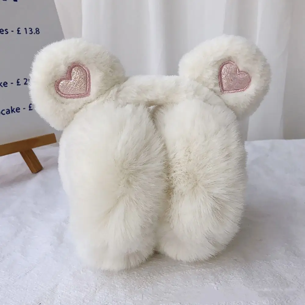 1PC Cute Bear Ears Warm Ear Muffs Cartoon Animals Winter Plush Thick Soft Earmuffs Protect Ears Warm Earmuffs Headband Ear Cover