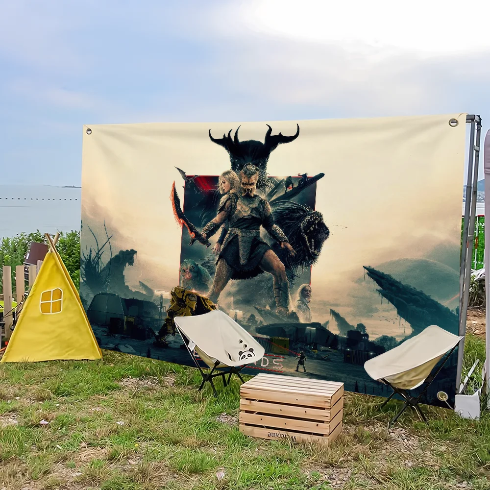 فيلم P-Predator Badlands q العلم أفضل الأسعار الديكور في الهواء الطلق نزهة حفلة الفن معلقة المنزل التخييم حفلة راية بوم