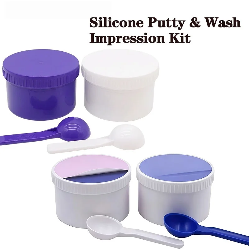 Dental Silicone Impression Material Heavy Light Body Putty Wash Kit for Professional Dentist Accurate Crown Bridge Implant Model