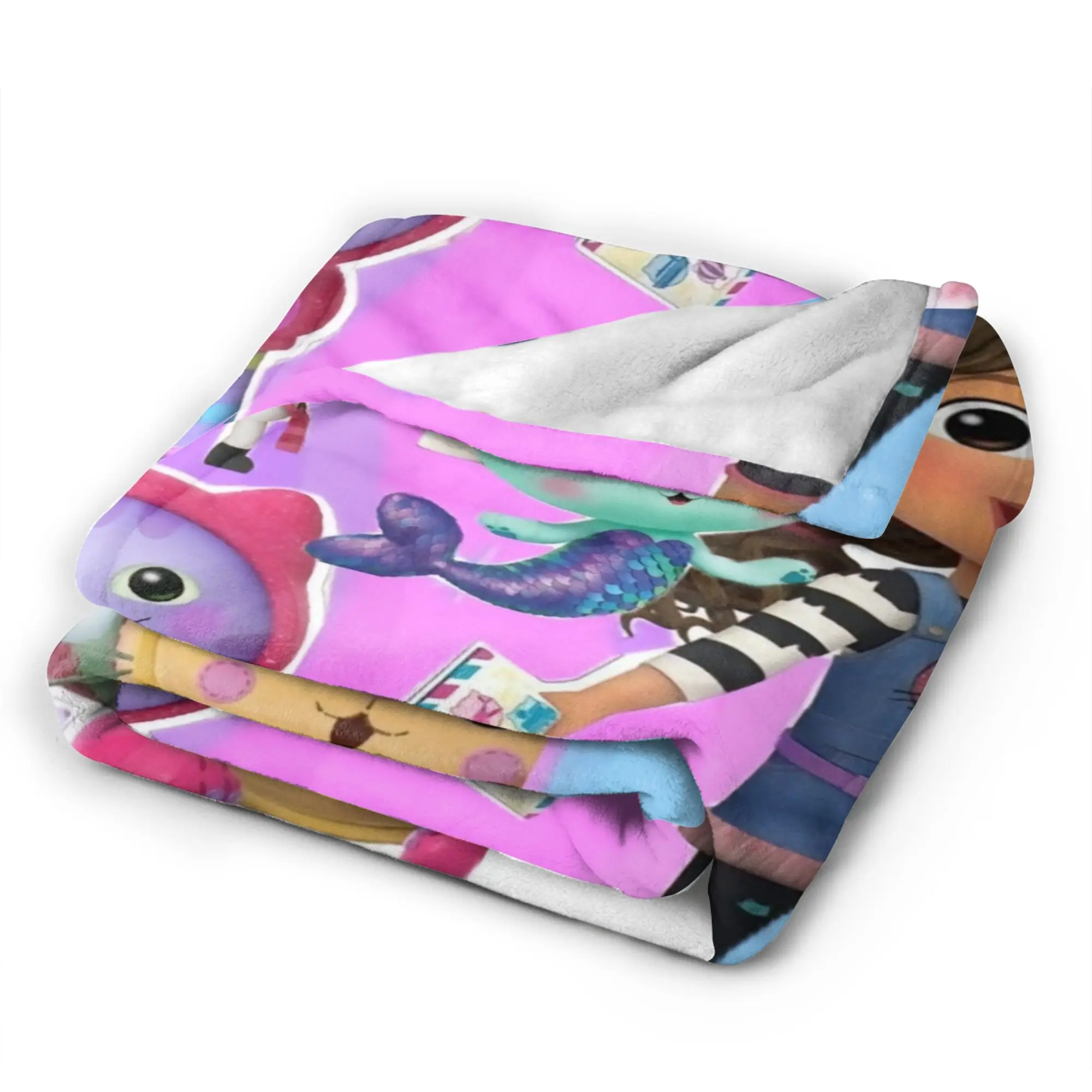 Gabbysed dollhouses Blanket Quality Warm Soft  Throw Blanket Spring Girls Boys Couch Chair Sofa Bed Novelty Bedspread
