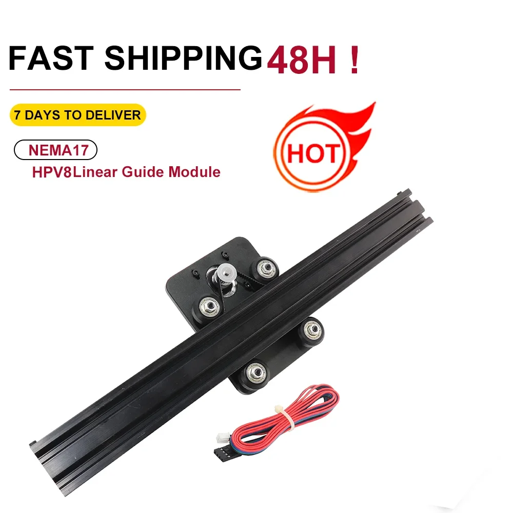 HPV8 Openbuilds Mini Solid V Slot Belt Linear module and Pinion Linear Actuator nema17 stepper motorfor 3D printer sapre parts