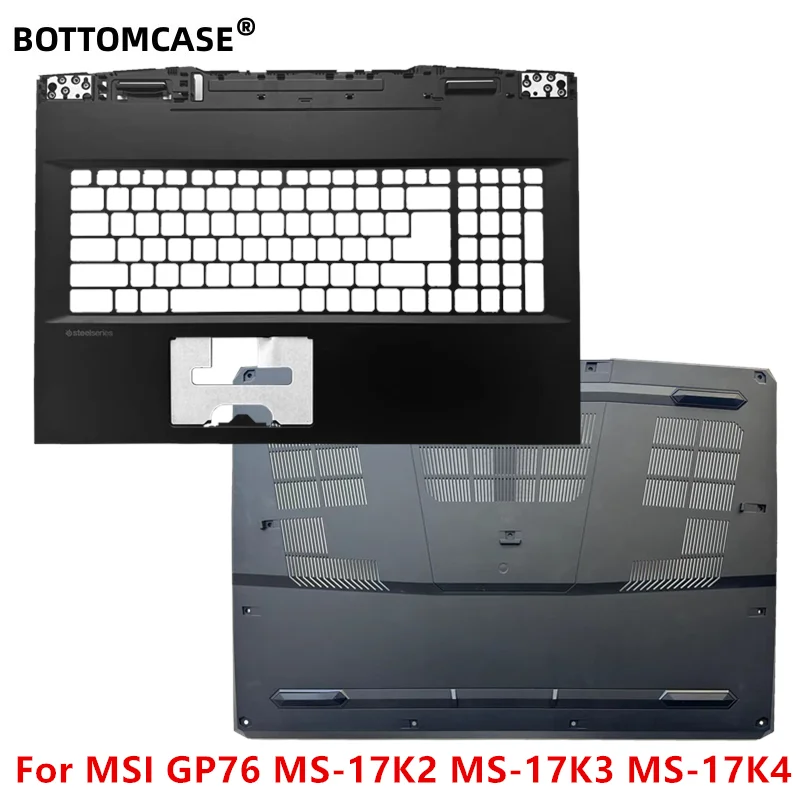 BOTTOMCASE® New For MSI GP76 Seris MS-17K2 MS-17K3 MS-17K4 Upper Case Palmrest Cover Bottom Base Cover Lower Case