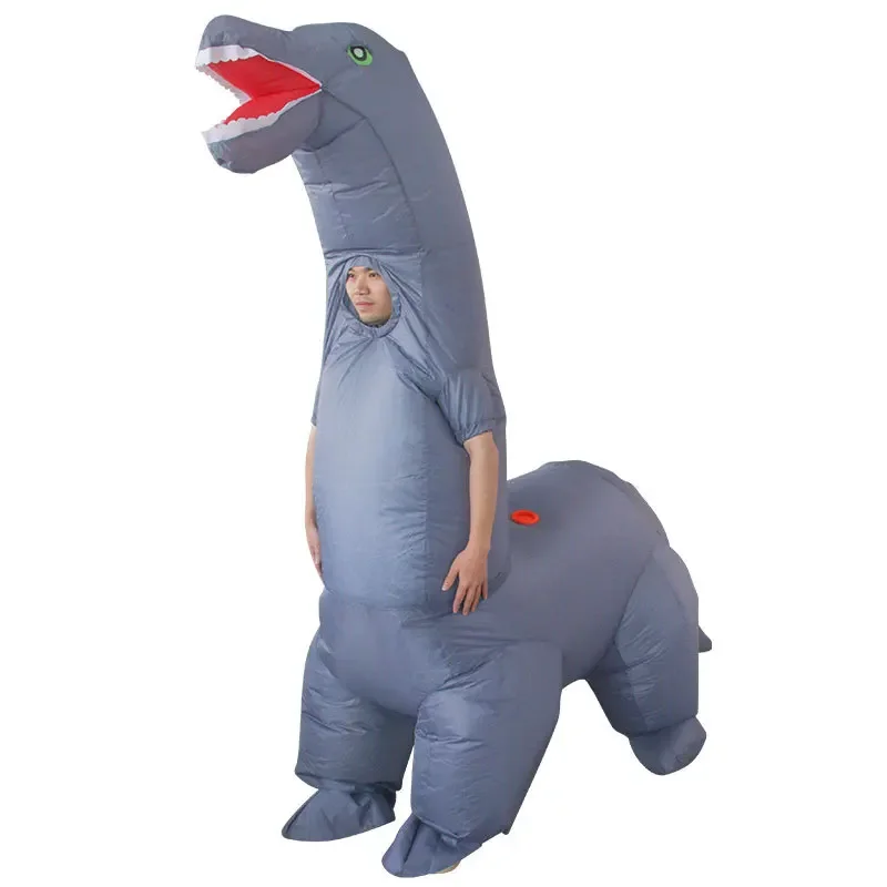 2024 New Inflatable Dinosaur Costume Adult Diplodocus Dino Costume Blow Up Halloween Costumes for Adults Height 150-190cm