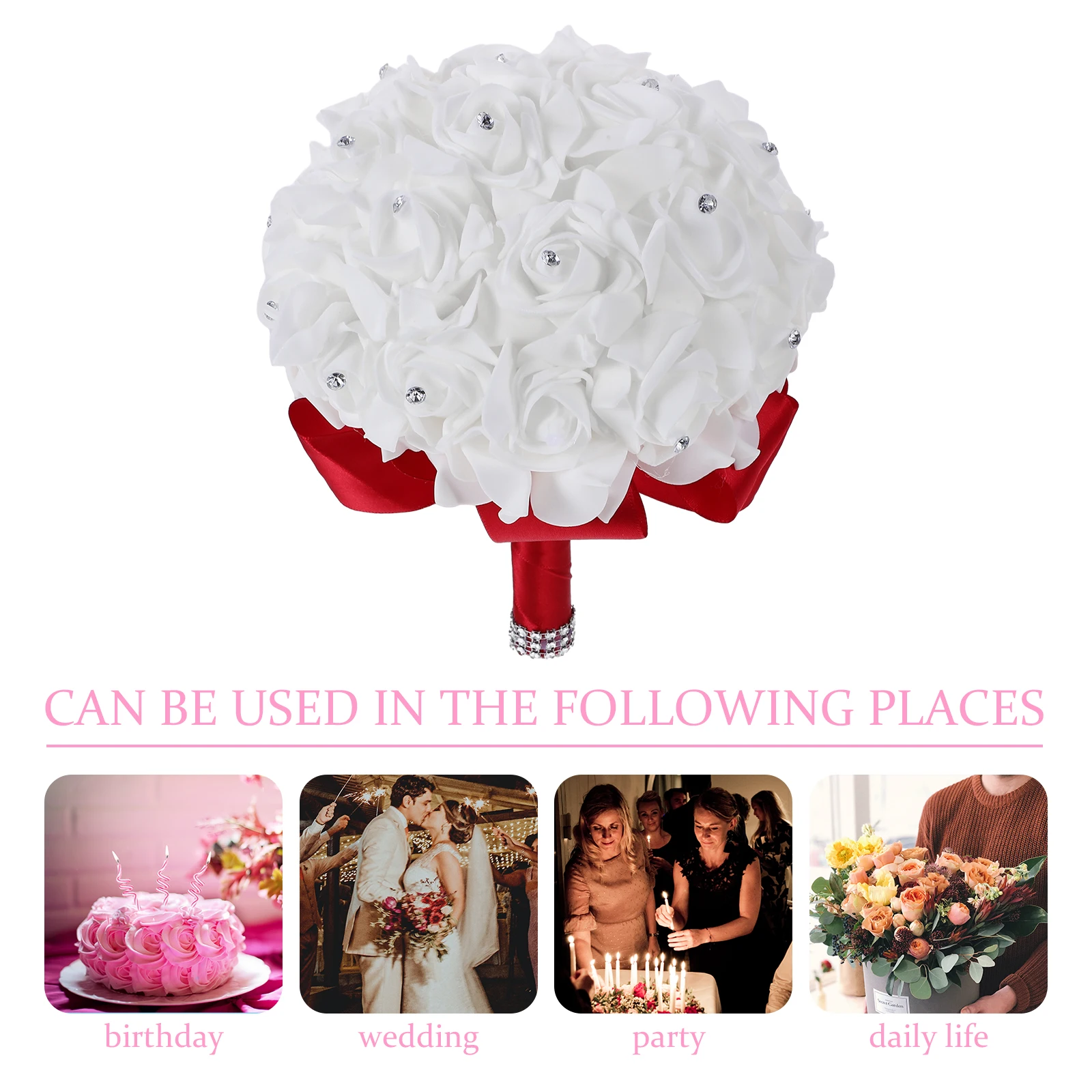 

1pc Romantic Wedding Bridal Bridesmaid Artificial Fake Flower Luxury Hand Tossing Rustic Wedding Table Decor