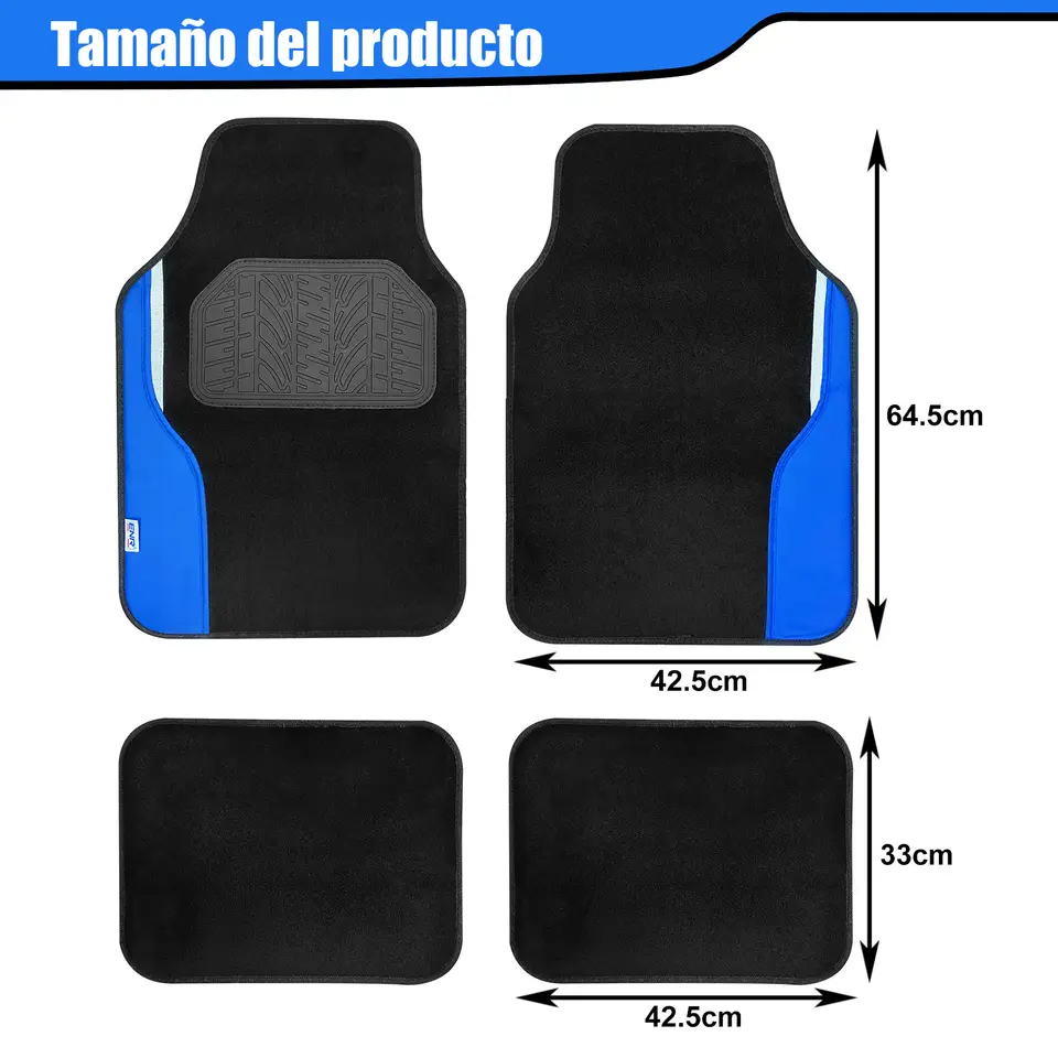 JUEGO DE 4 ALFOMBRAS PARA COCHE