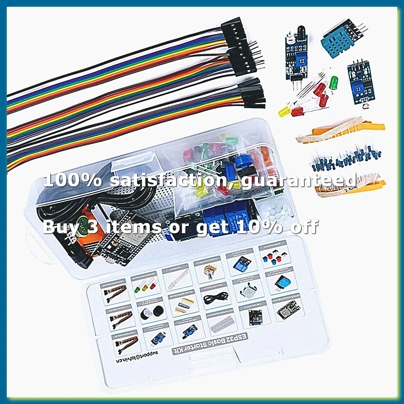 ●Kit ESP32 ESP-32S WIFI I OT Development Board for Project Learning Kit Basic Kit with Tutorial DIY Kit-ABFB