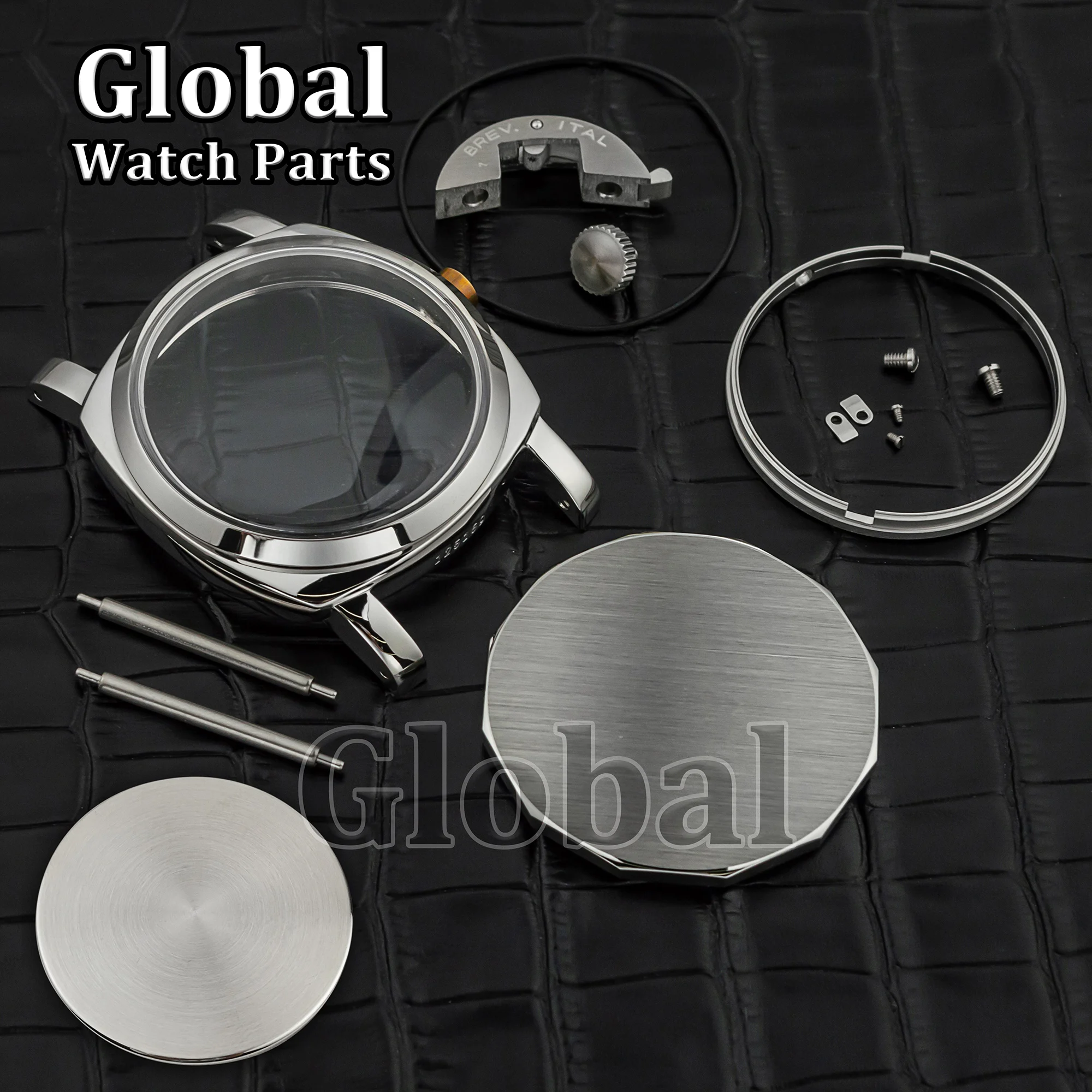 

Stainless Steel Case for PAM 6152 Applicable ETA 6497/6498/ST3600 Movement High-end Vintage 10ATM Waterproof Case Glass Bottom